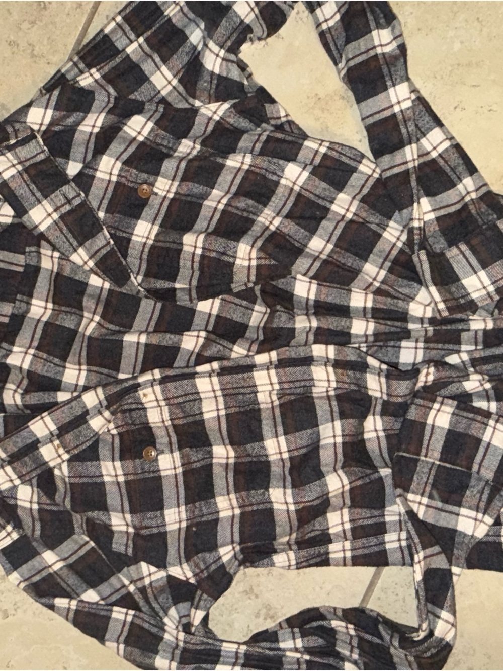 J. Crew women's Black, White & Brown Plaid Button-Down Shirt
